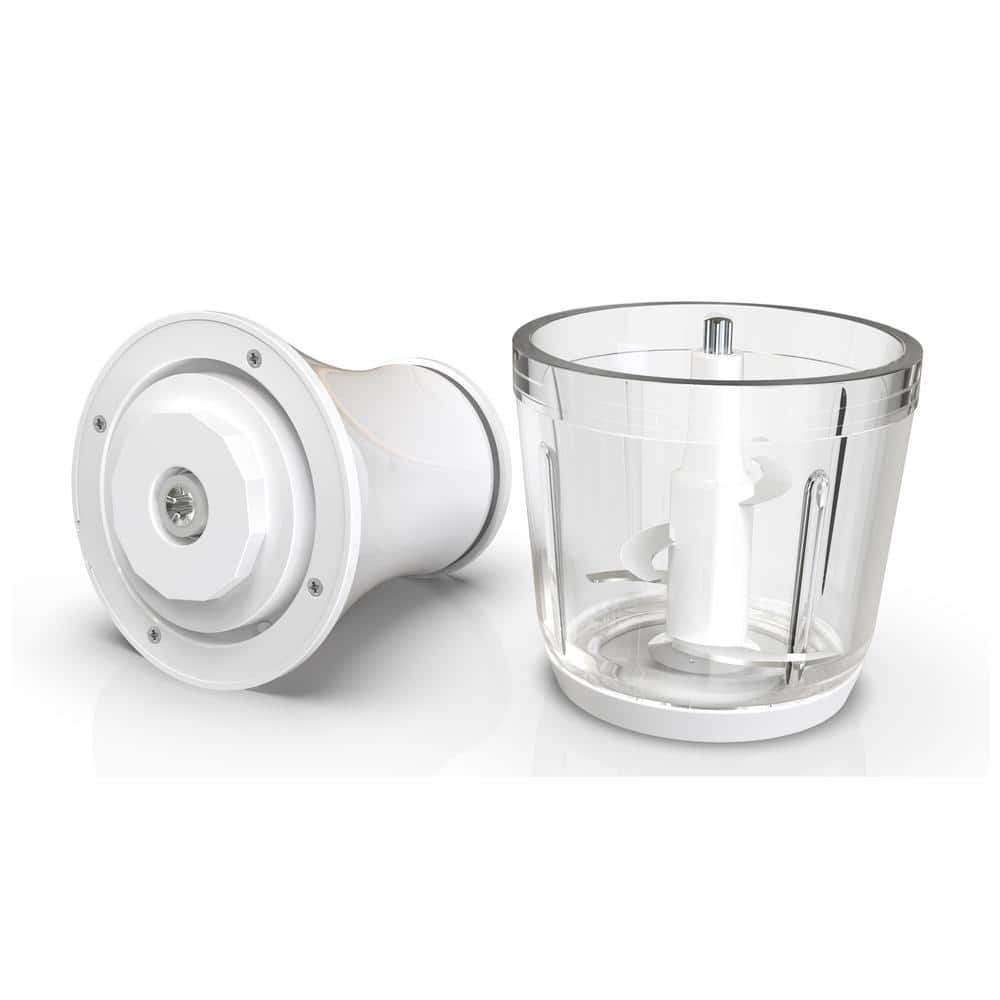 2.5-Cup White Mini Chopper 4-Layer Blade Food Processor