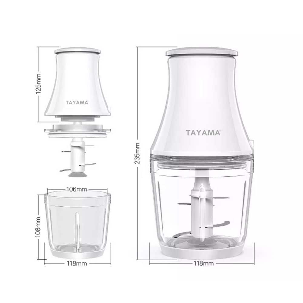 2.5-Cup White Mini Chopper 4-Layer Blade Food Processor
